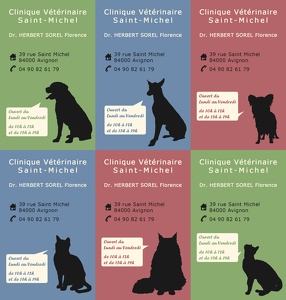 Cartes de visites 2012 - Clinique Vétérinaire Saint-Michel
